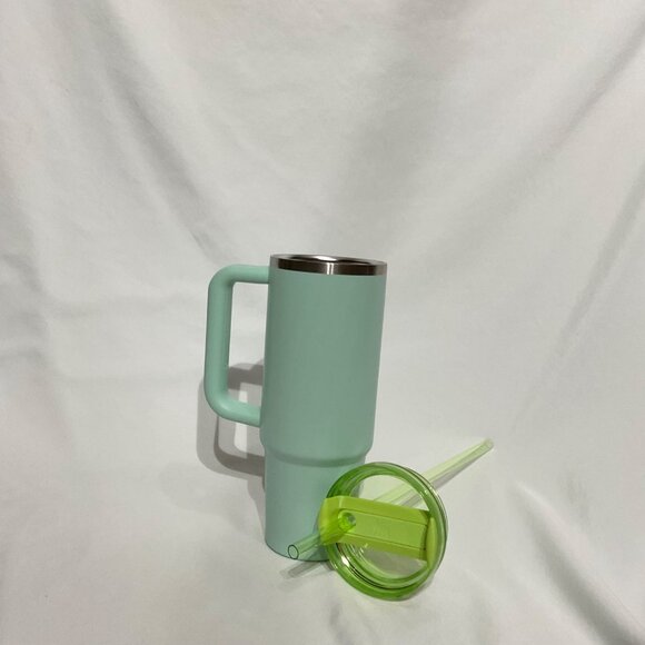 Mexico Stanley X Starbucks Tumbler 30 Oz With Handle & Straw - Mint Green Stainl - Picture 5 of 8